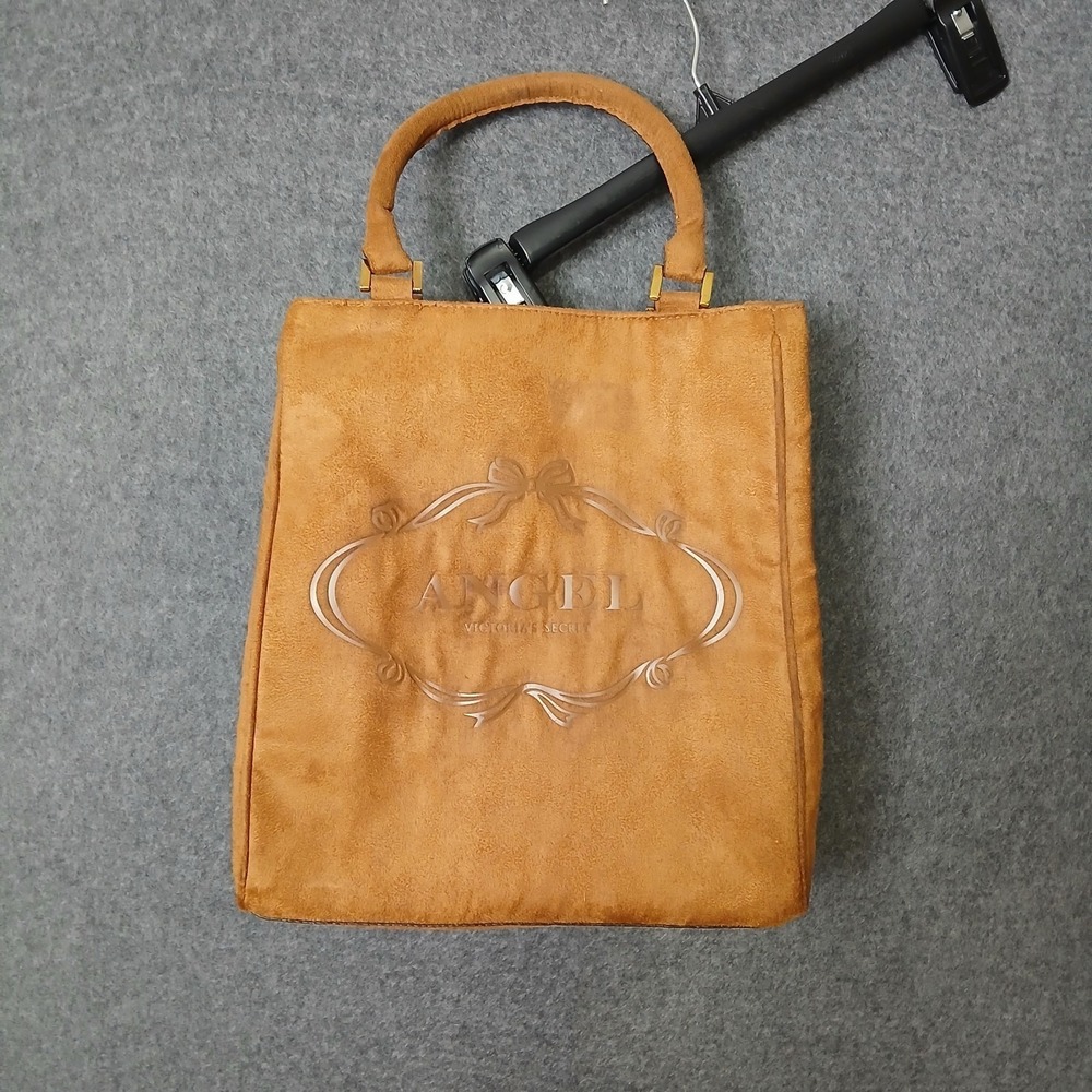 VICTORIA'S SECRET Angel tan tote bag faux suede  multicolor Moroccan lining